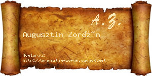 Augusztin Zorán névjegykártya